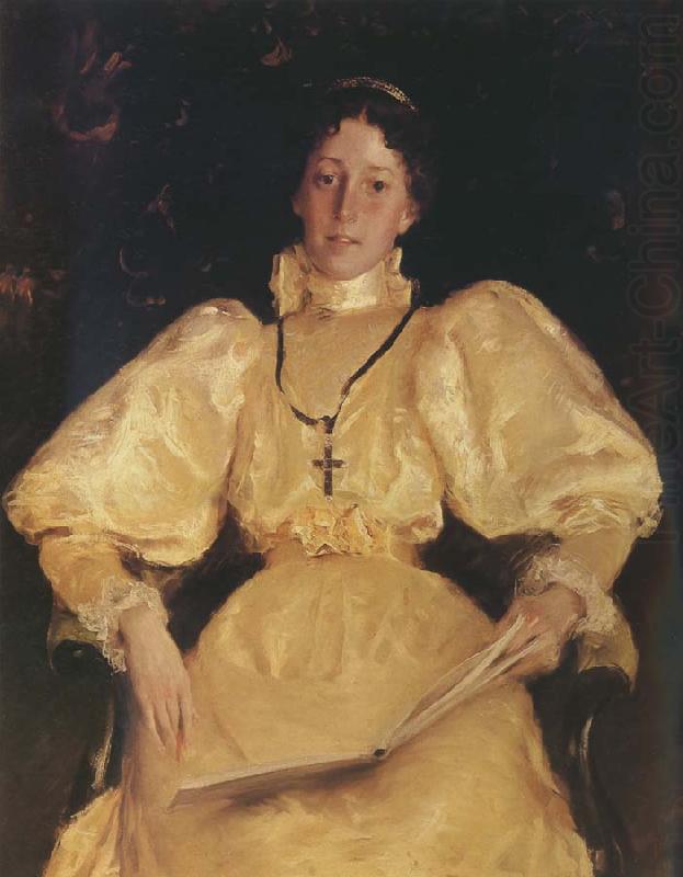 Golden noblewoman, William Merritt Chase